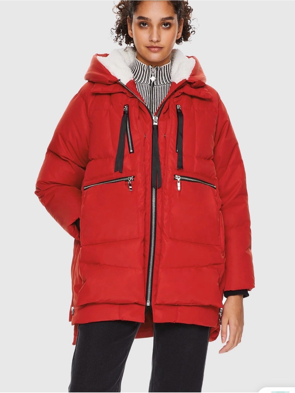 OROLAY Amazon Coat Red Down Puffer Jacket 2XL